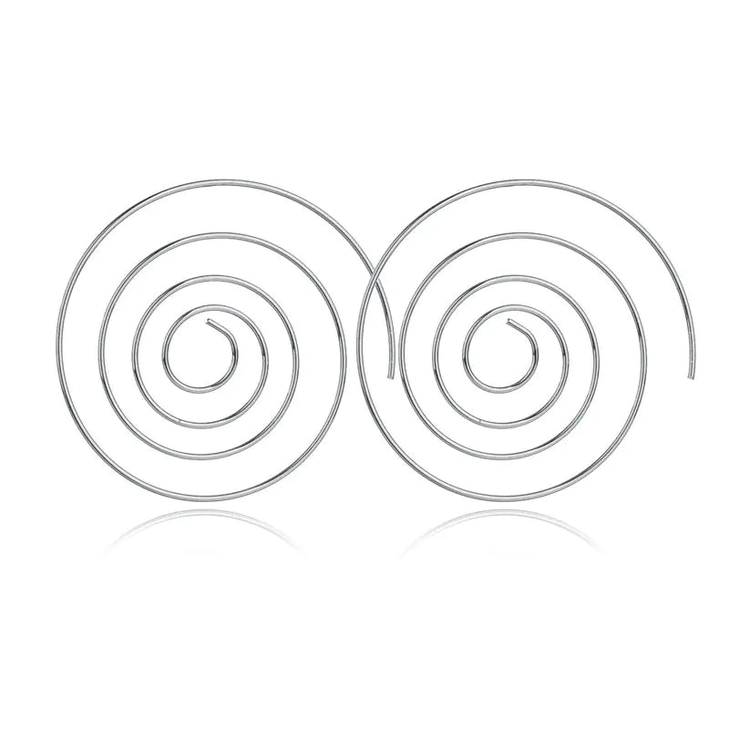 Round Spiral Earrings