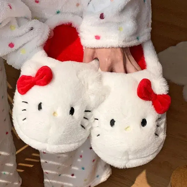 Hello Kitty Sanrio Plush Slippers - The Next Door Neighbor 