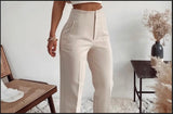 Women's High Waisted Casual Dress Trousers