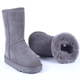 Genuine Cowhide Winter Boots - The Next Door Neighbor 