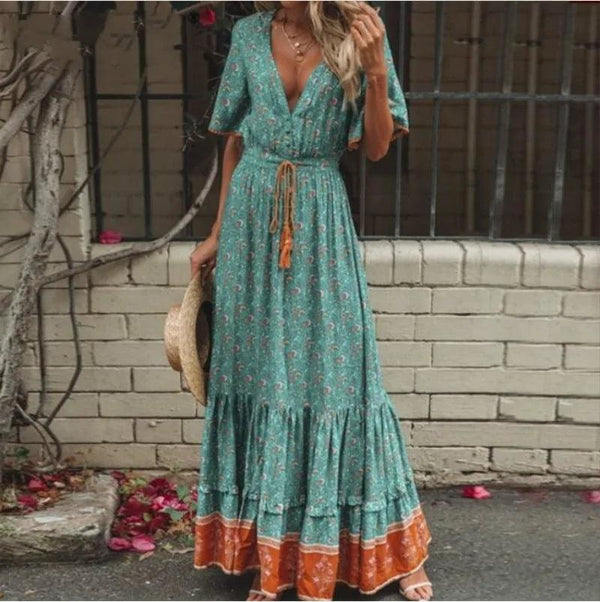 Boho Chic Print Summer Dress