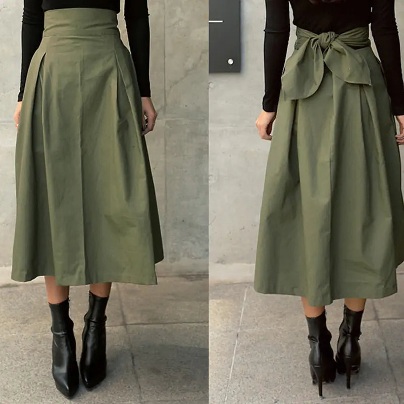 Korean Fashion Solid Color Skirt
