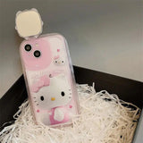 Hello Kitty Phone Case With Cover Mirror Holder - The Next Door Neighbor 