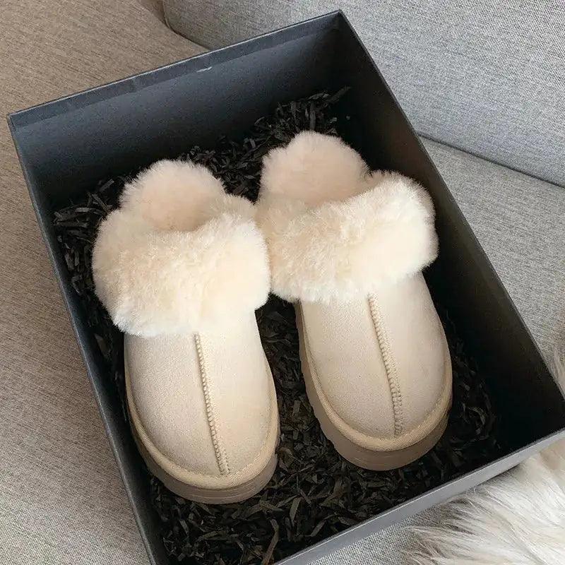 Winter Plush Sandals Luxury Slip - The Next Door Neighbor 