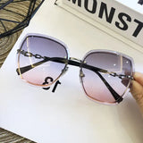 Fashion Rimless Square Women's Sunglasses - The Next Door Neighbor 