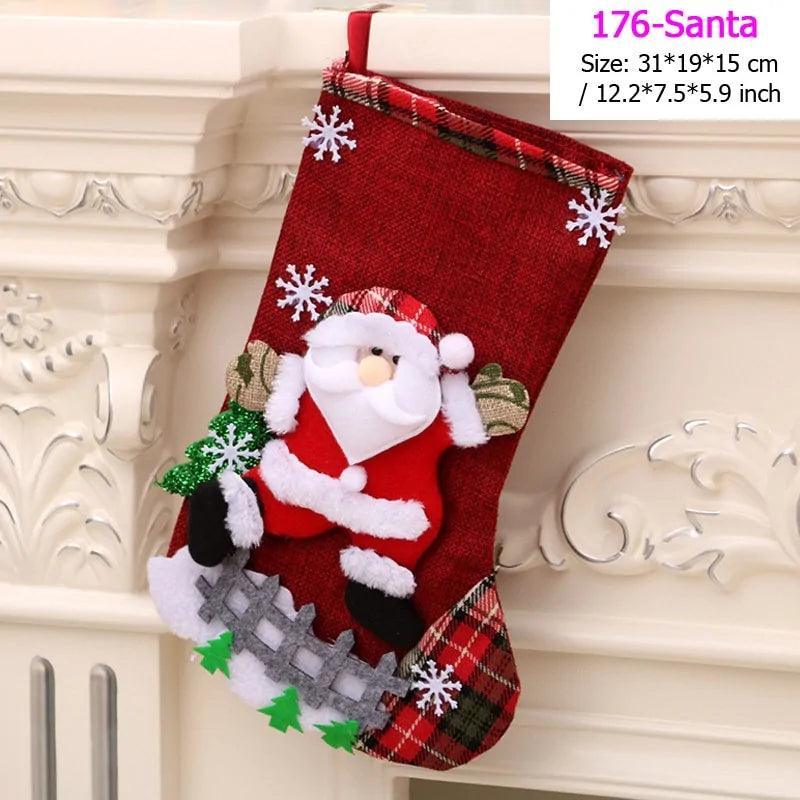 Santa Snowman Christmas Stockings - The Next Door Neighbor 