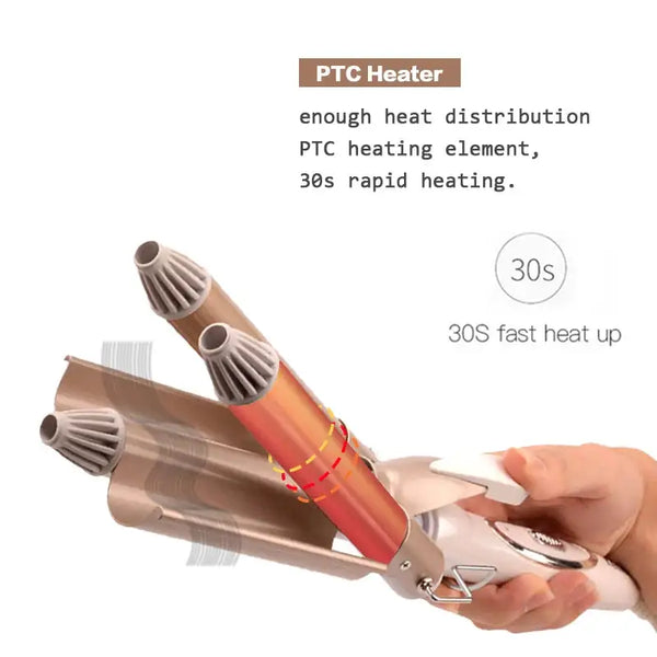 Electric Triple Barrel Curling Iron - The Next Door Neighbor 