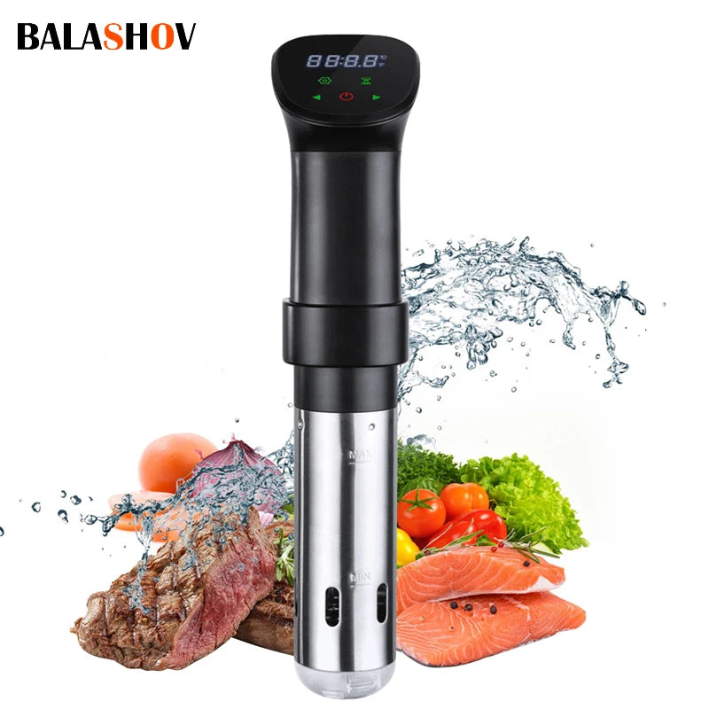 1800W Waterproof Vacuum Sous Vide Cooker - Immersion Circulator with LED Digital Display