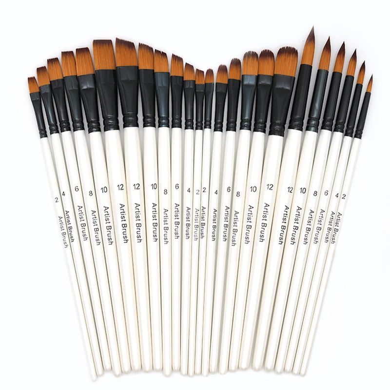 6pcs Artist Paintbrushes For Acrylic Oil Watercolor