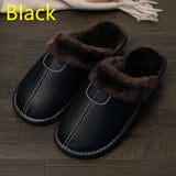 Men's Warm Leather Slippers - The Next Door Neighbor 