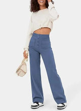 Elastic Relaxed High-Waisted Pants - The Next Door Neighbor 