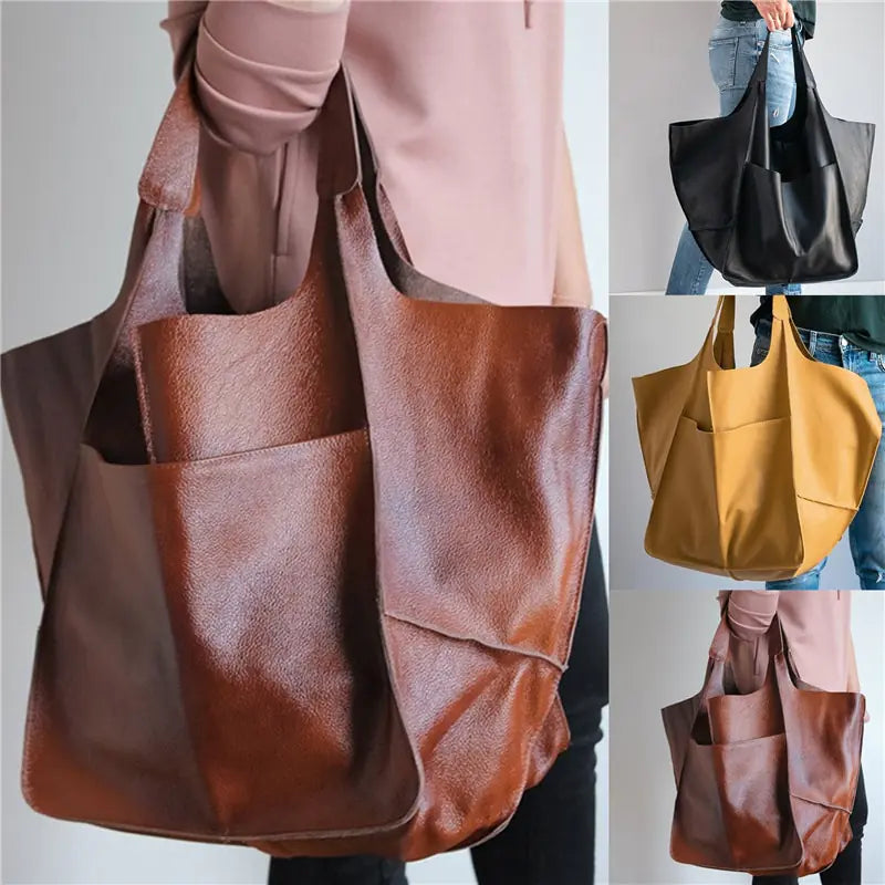 Elegant Large Capacity Soft Shoulder Bag - The Next Door Neighbor 