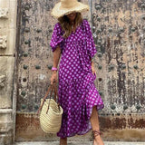 Boho Elegant Puff Sleeve Dress - The Next Door Neighbor 