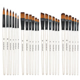 6pcs Artist Paintbrushes For Acrylic Oil Watercolor