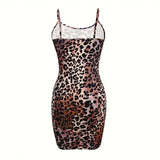 Fashion Leopard Print Slip Dress