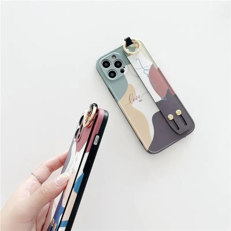 Artistic Wrist Strap Phone Case - The Next Door Neighbor 