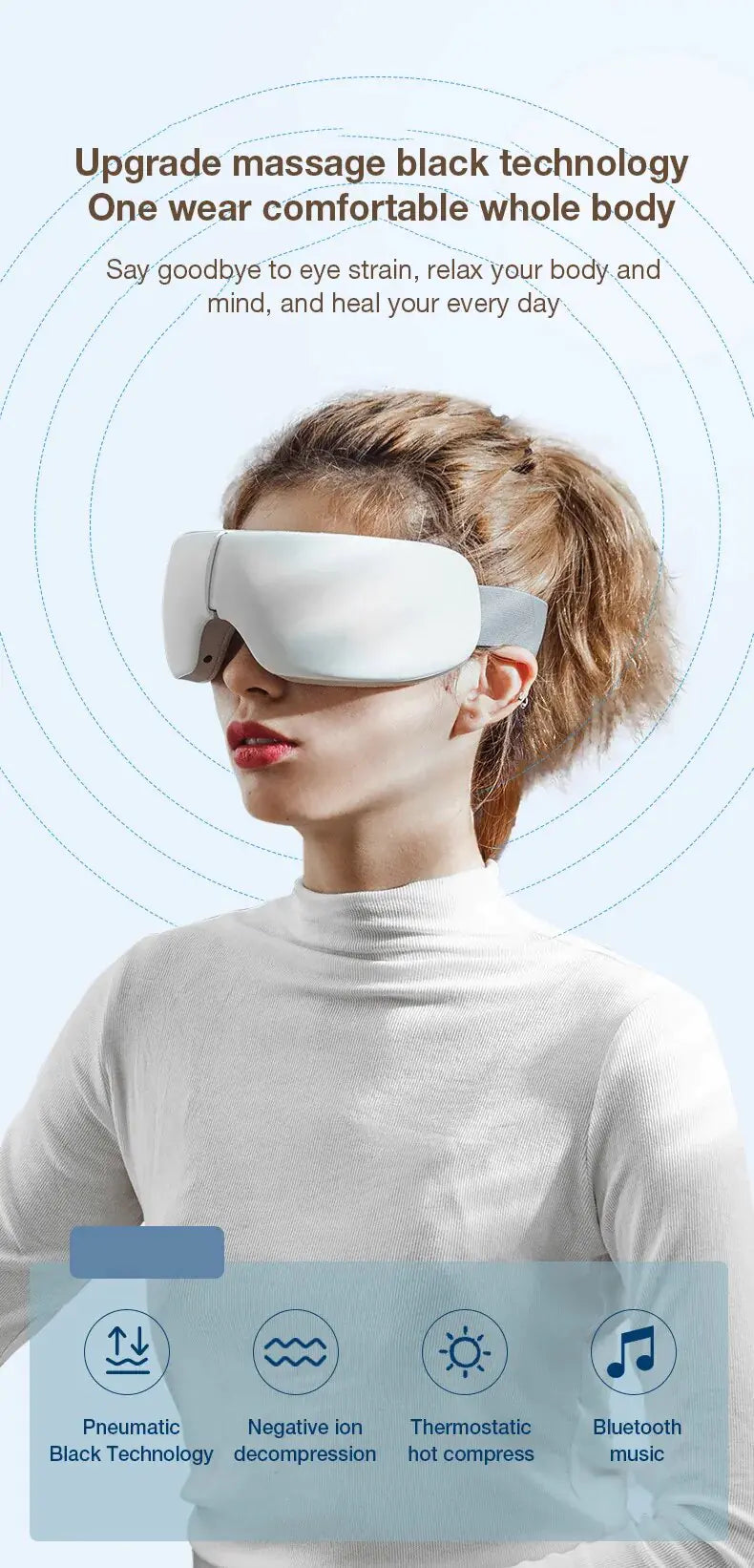 Strain Relief Bluetooth Eye Massager