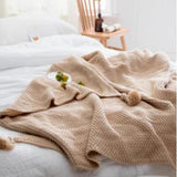 Nordic Fringed Knit Wool Blanket - The Next Door Neighbor 