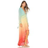 Rainbow Bohemian Maxi Dress