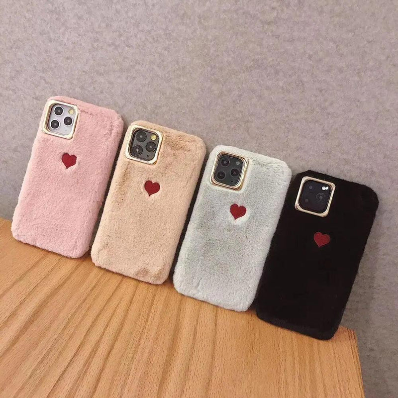 Cute Fluffy Heart Phone Case - The Next Door Neighbor 