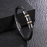 Classic Hand Woven Multi-Layered Leather Bracelet - The Next Door Neighbor 