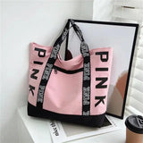 Pink Colorblock Tote - The Next Door Neighbor 