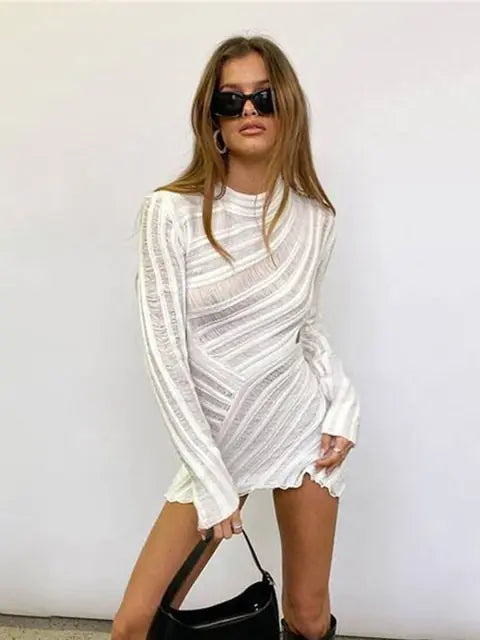 Ivory Street Chic Mini Dress