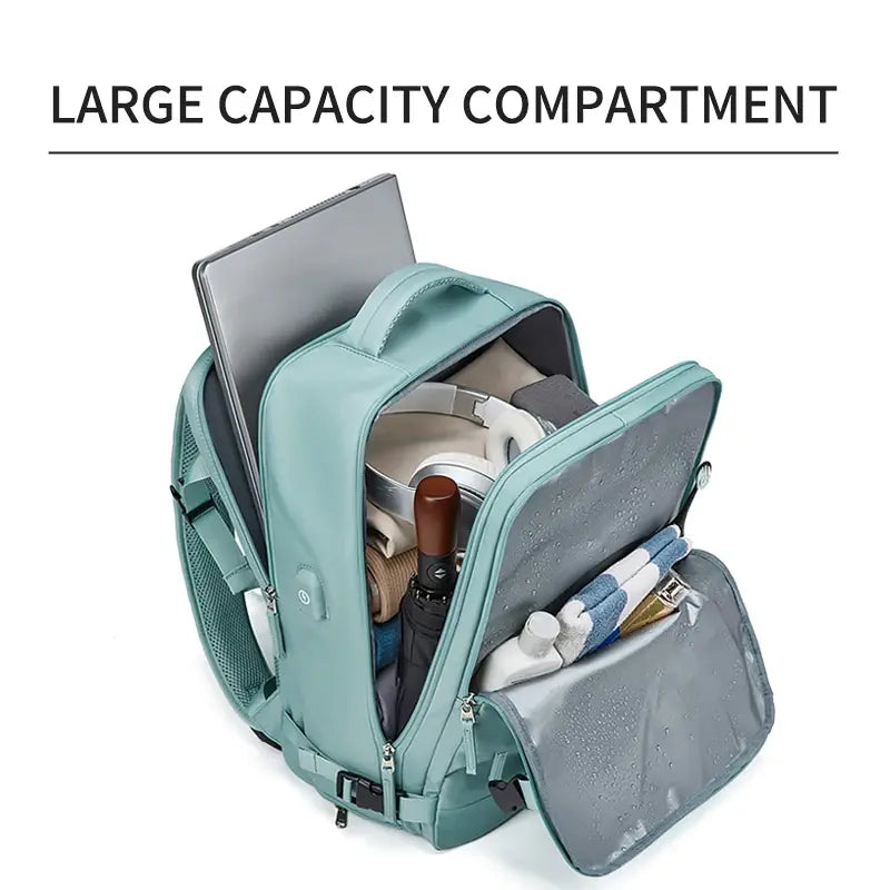 USB Charging Large Travel Backpack - The Next Door Neighbor 