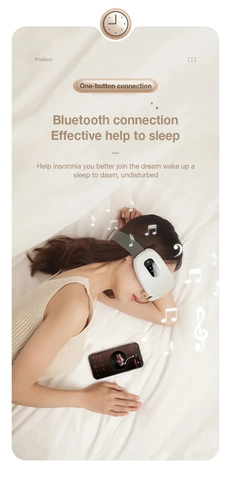 Strain Relief Bluetooth Eye Massager