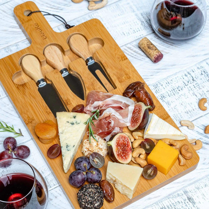 Bamboo Cheese Board and Knife Set