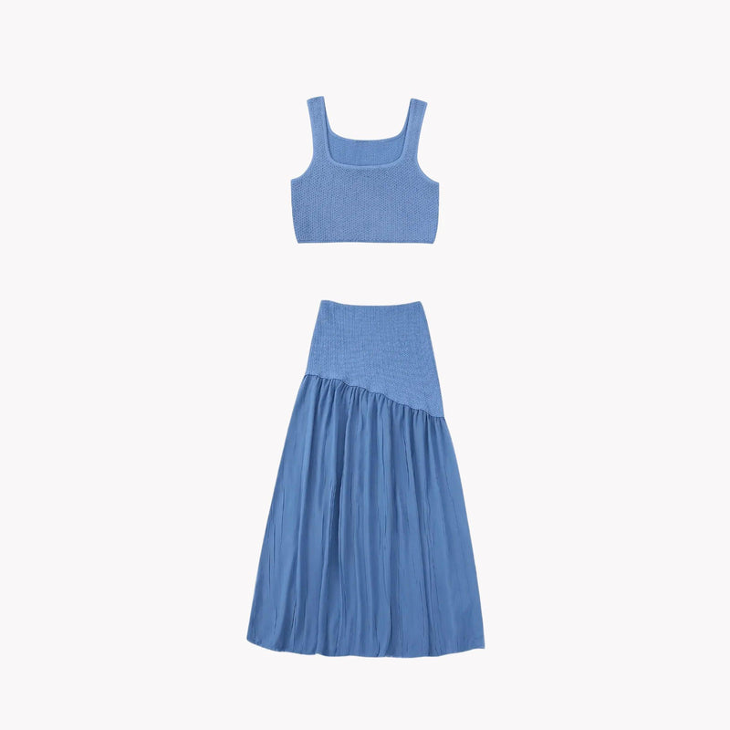 Perfect Summer Blue Skirt Set