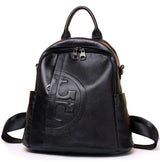 Casual Leather Backpack Elegance