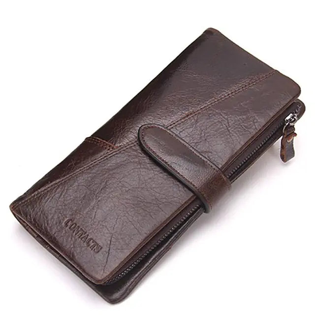 Genuine Leather Long Wallet - The Next Door Neighbor 