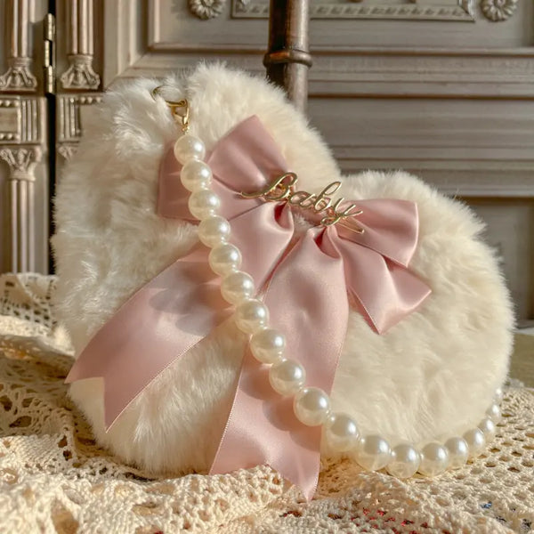 Coquette Plush Heart Handbag