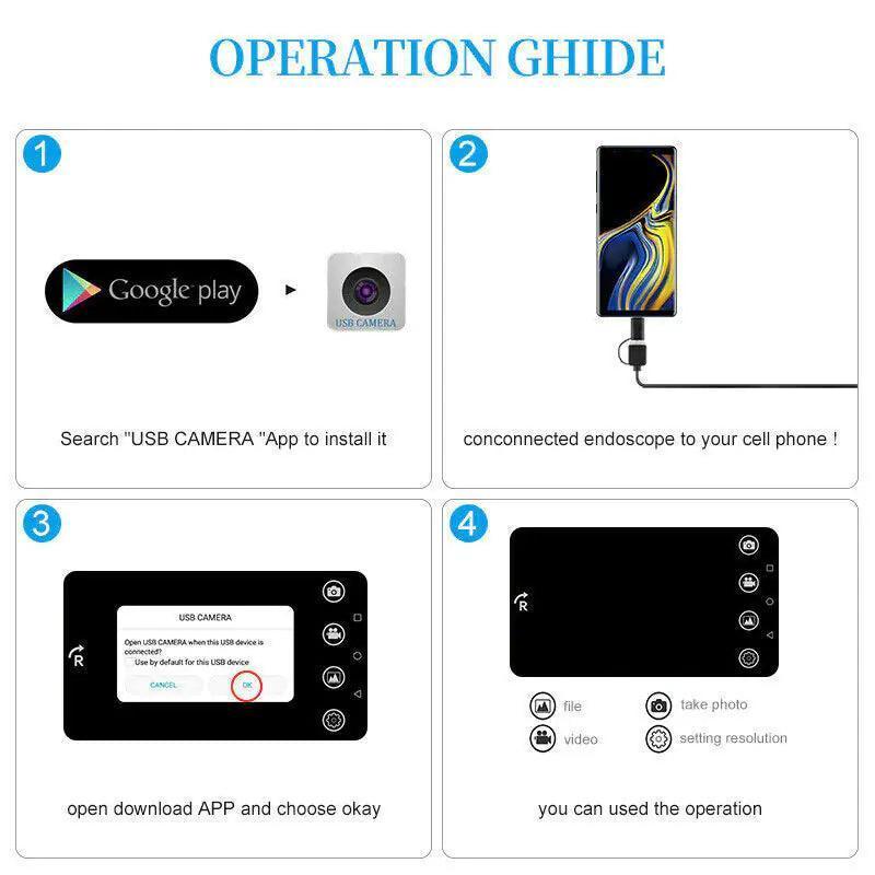 5M 6LEDs Snake Endoscope Borescope 8mm Inspection USB Camera Scope - The Next Door Neighbor 