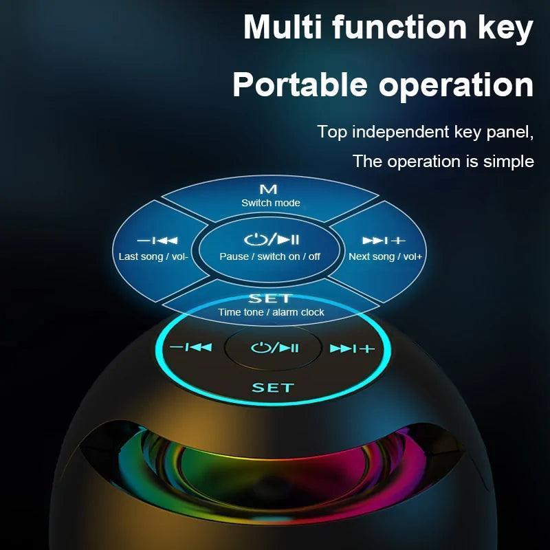 Mini LED Display Alarm Clock Bluetooth Speaker - The Next Door Neighbor 