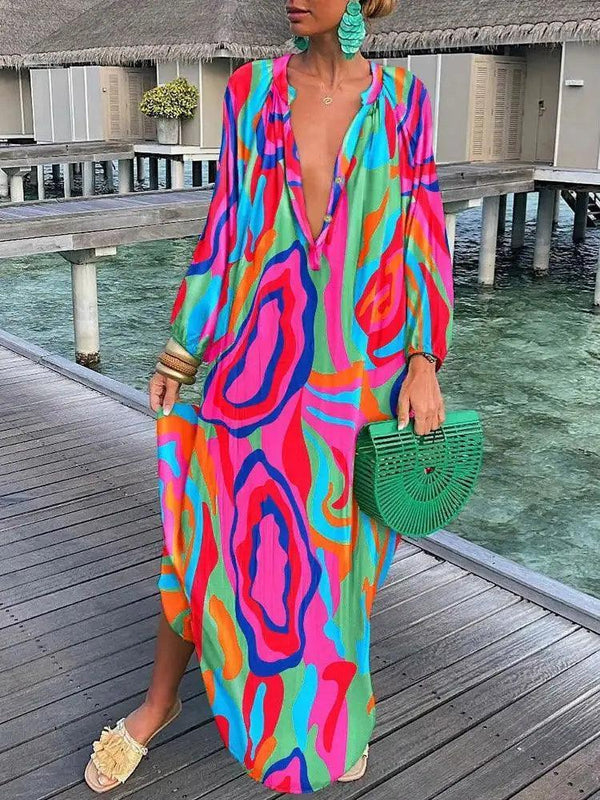 Boho Maxi Beach Cover-Up - The Next Door Neighbor 