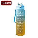 Frosted Water Bottle With Time Marker