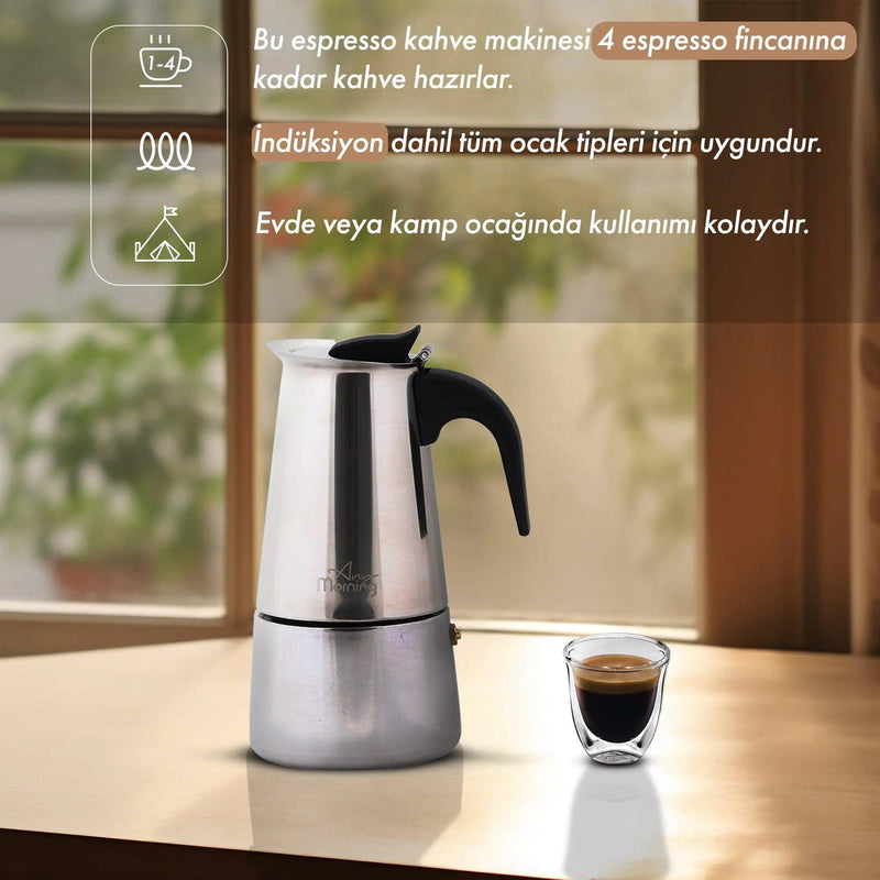 Stainless Steel Stovetop Espresso Maker