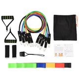 17-Piece Latex Resistance Bands Set for Crossfit, Yoga, and Fitness