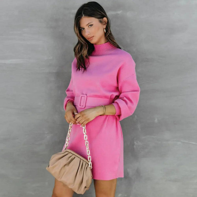 Turtleneck Sweater Dress - The Next Door Neighbor 