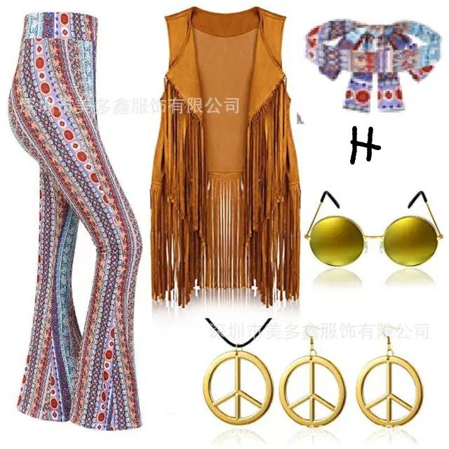 Hippie Disco 60s 70s Costume for Women