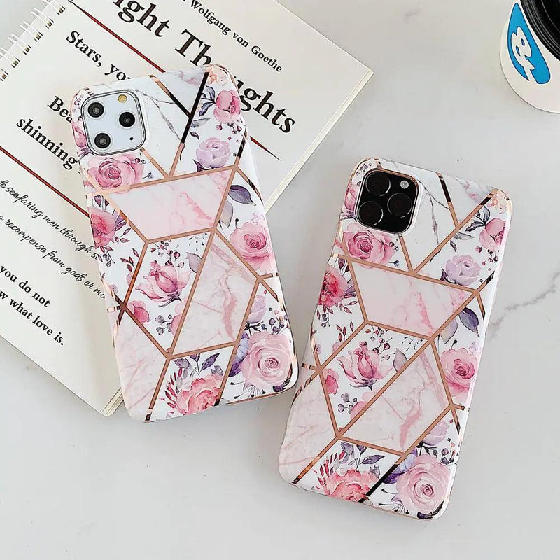 Geometric Pink Flower Case - The Next Door Neighbor 