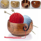 Natural Wooden Yarn Storage Bowl - The Next Door Neighbor 