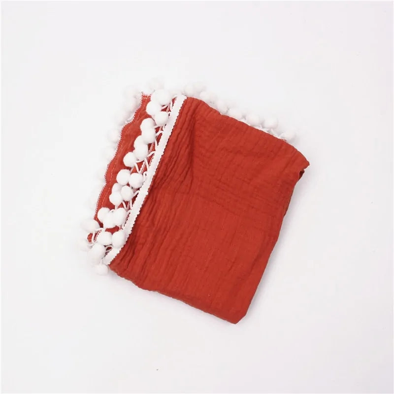 Organic Cotton Baby Tassel Blankets - The Next Door Neighbor 