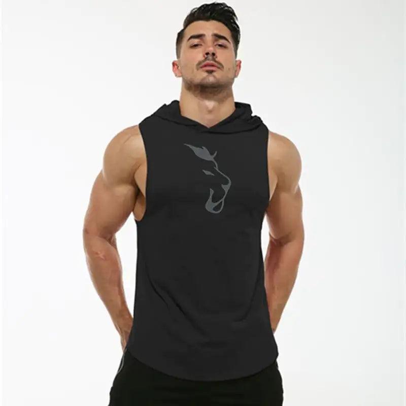 Hooded Sleeveless Men's Vest - The Next Door Neighbor 