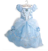 Disney Girls Princess Costume: Elsa, Anna, Jasmine, Rapunzel Dress for Kids