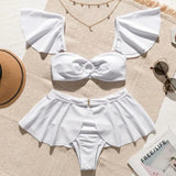 Ruffle Skirt High Waisted Bikini - The Next Door Neighbor 