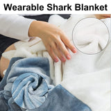 Fuzzy Shark Wearable Blanket