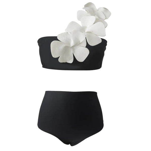 Flower Bandeau Brazilian Bikini Set